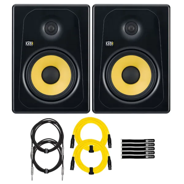 KRK K8-NA Kreate 8" Studio Monitor Reference Speakers Pair w Cables