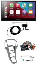 Автомагнитола для Opel Astra J Pioneer 2 DIN USB Bluetooth DAB MP3 титановый серый