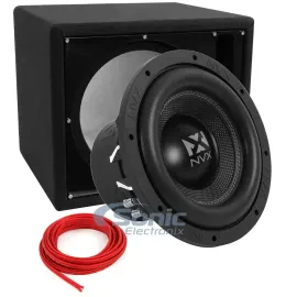 NVX VCW102v3 1000W RMS Dual 2-ohm 10" Subwoofer w/ Ported Enclosure