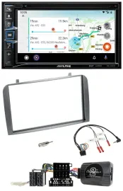 Alpine Bluetooth TMC USB DAB 2DIN Lenkrad Navigation für Alfa Romeo GT 147 07-10