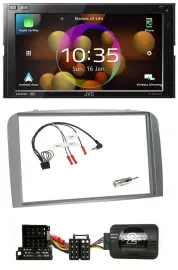 JVC DAB Lenkrad 2DIN Bluetooth USB Autoradio für Alfa Romeo 147 GT 04-10 silber