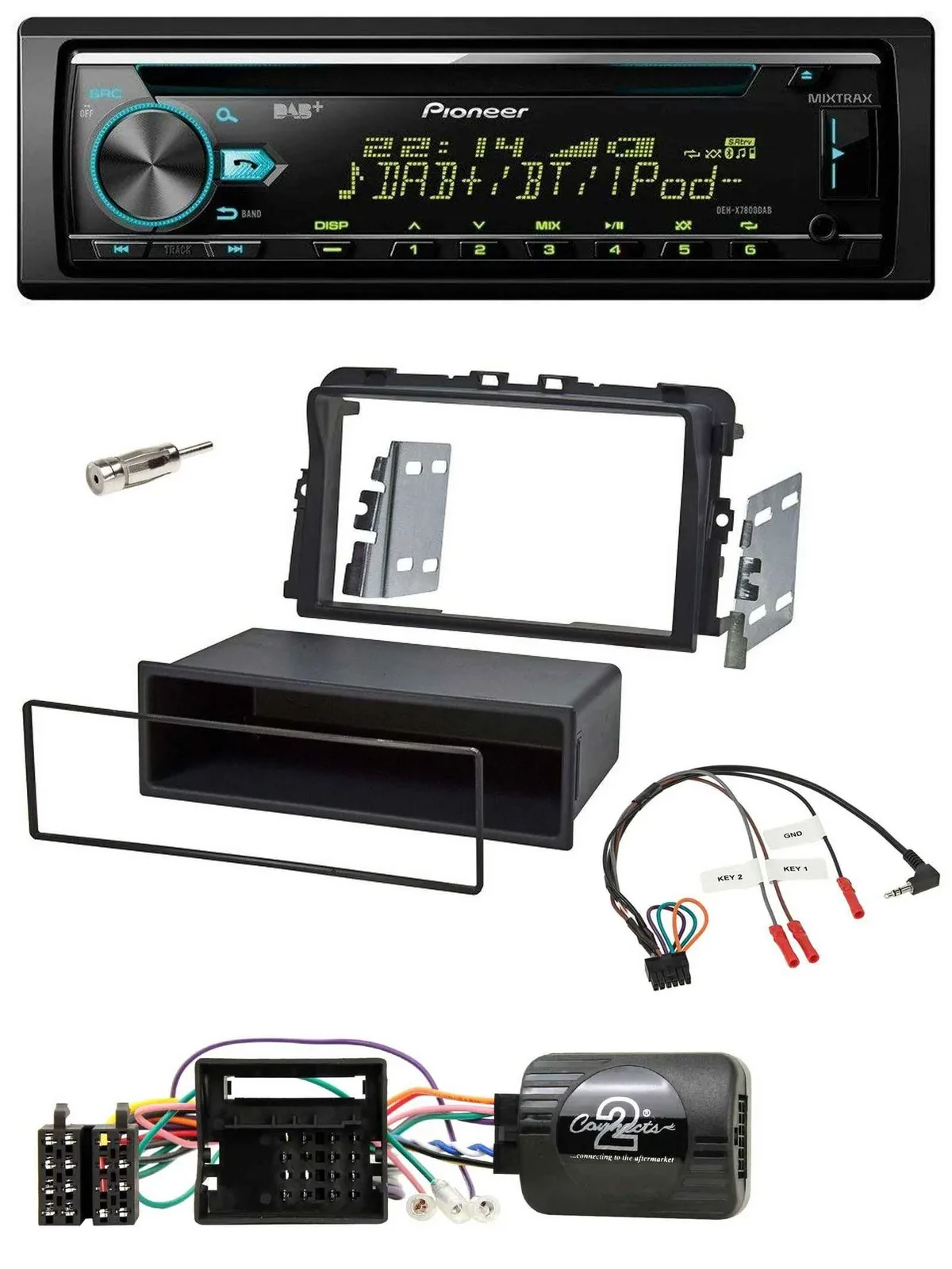 Pioneer DAB Lenkrad CD USB Bluetooth Autoradio für Opel Vivaro Combi Kasten 2011