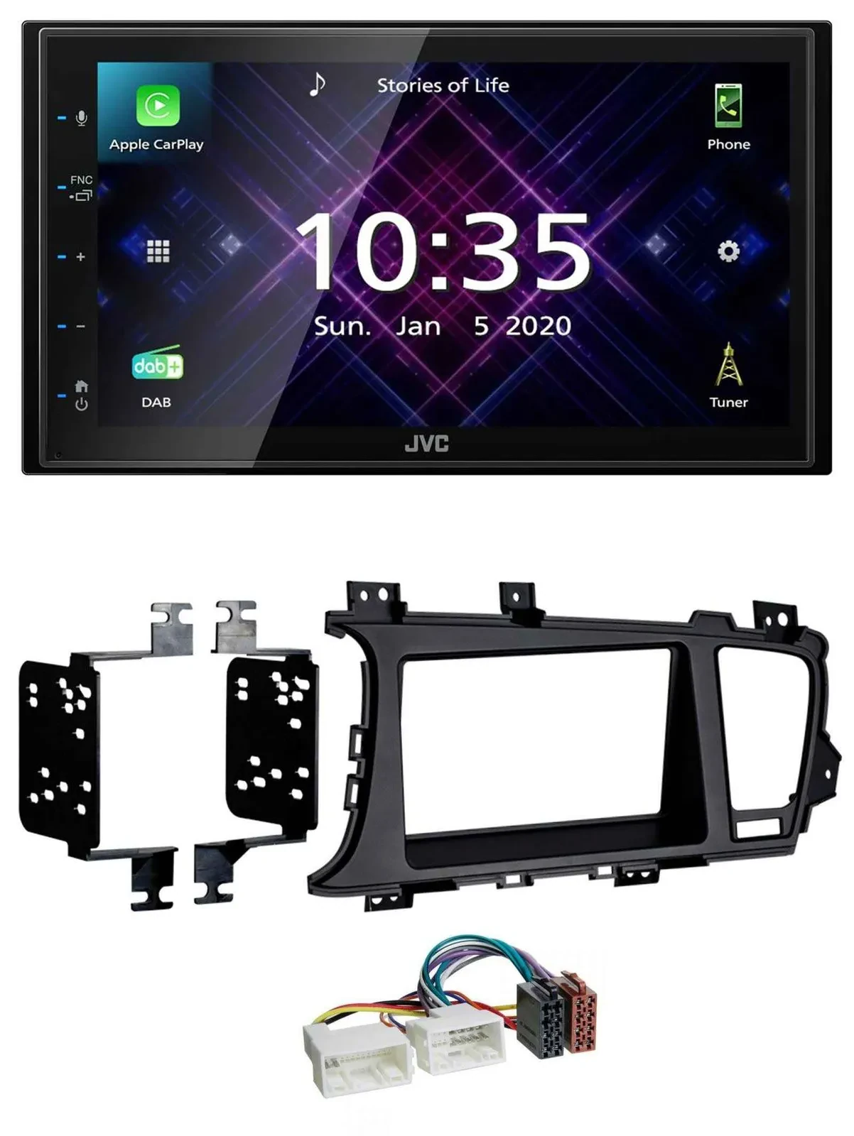 JVC DAB 2DIN MP3 Bluetooth USB Autoradio für Kia Optima (ab 2012)