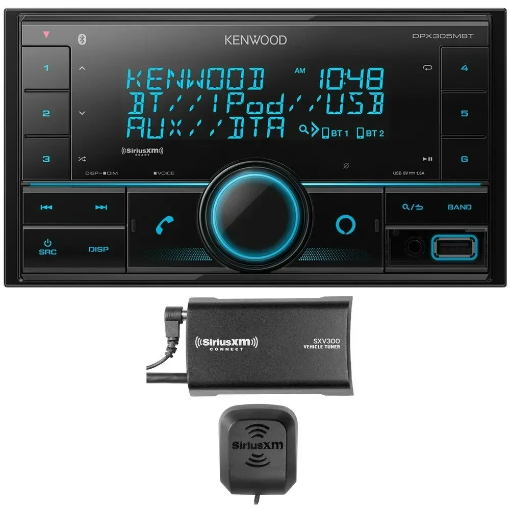 Автомагнитола Kenwood DPX305MBT 2-DIN, встроенный XM-тюнер
