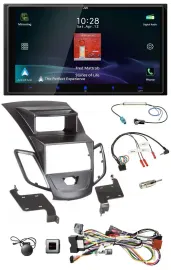 JVC USB Bluetooth 2DIN DAB Lenkrad Autoradio für Ford Fiesta Display 2008-10 sch