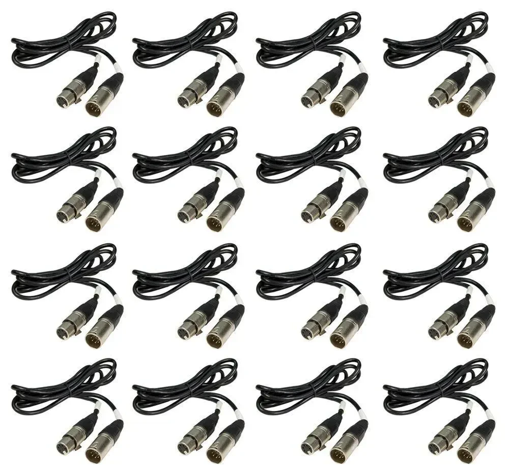 DMX-кабель Chauvet DJ DMX5P5FT Black 1.5 м (16 штук)