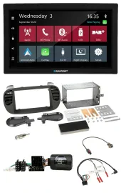 Blaupunkt DAB Bluetooth USB Lenkrad 2DIN Autoradio für Fiat 500 08-15 soft touch