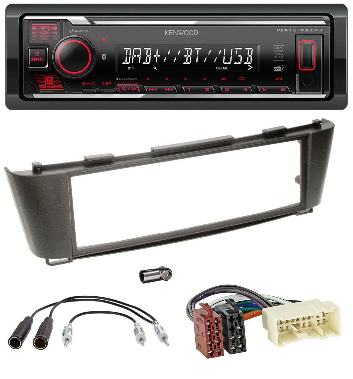 Kenwood MP3 Bluetooth USB DAB Autoradio für Nissan Almera (ab 2003)