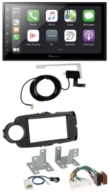 Pioneer USB MP3 2DIN Bluetooth DAB Autoradio für Toyota Yaris 11-20 schwarz