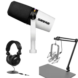 USB-микрофон Shure MV7+ White с аксессуарами