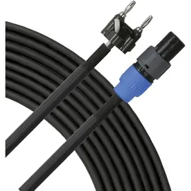 Livewire Elite 12g Speaker Cable Banana to Speakon 25 ft. Black