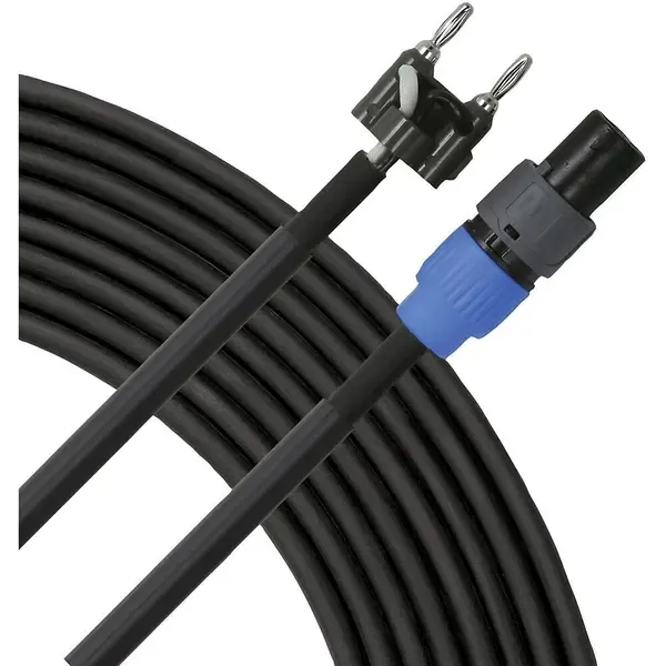 Livewire Elite 12g Speaker Cable Banana to Speakon 25 ft. Black