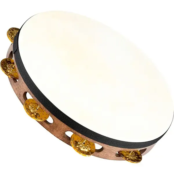 Тамбурин Meinl Vintage Goat Skin Wood Tambourine One Row Brass Jingles Walnut Brown 10"