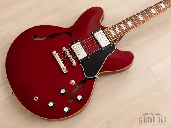 Электрогитара полуакустическая Edwards E-SA-125-LTS Semi-Hollow Carved Top 335 Cherry Satin Lacquer 2020