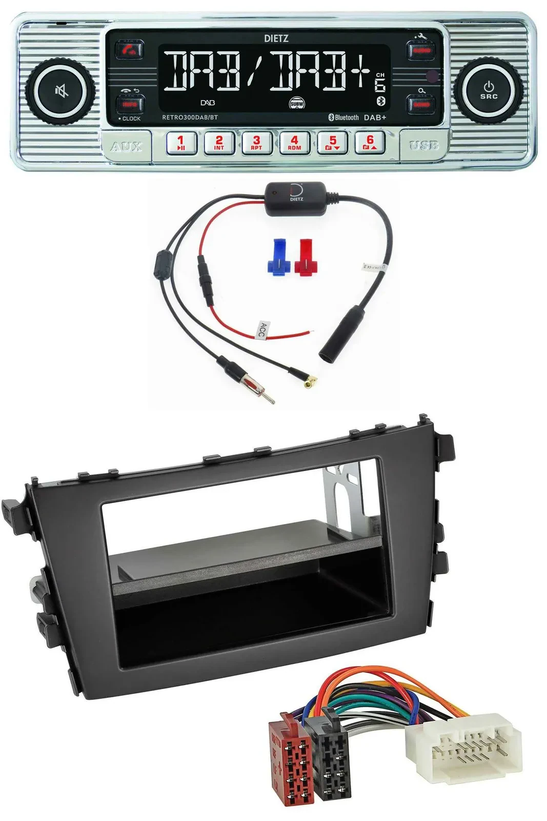 Dietz DAB USB MP3 Bluetooth Autoradio für Suzuki Celerio (LF, ab 2014)