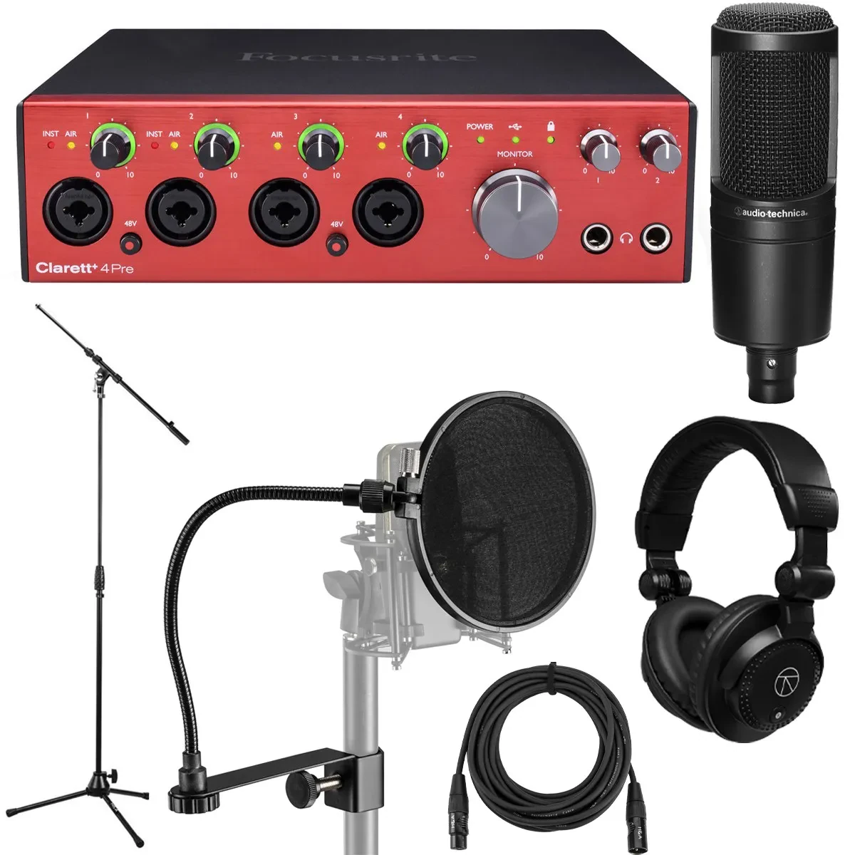 Аудиоинтерфейс Focusrite Clarett+ 4Pre 8-канальный 18-in/8-out (набор)