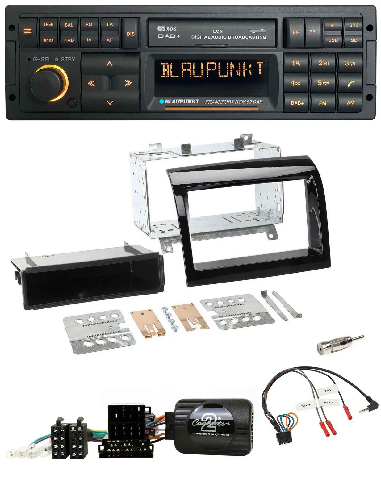 Blaupunkt USB DAB SD Lenkrad Bluetooth Autoradio für Fiat Ducato 12-15 piano sch