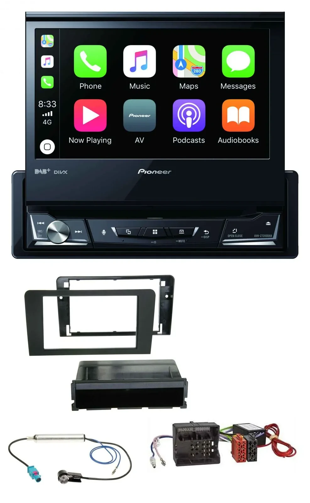 Pioneer DVD Bluetooth DAB USB MP3 Autoradio für Audi A3 8P 06-12 Symphony Aktivs