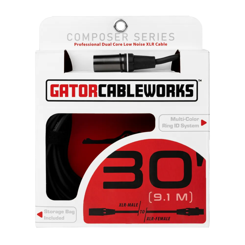 Микрофонный кабель Gator GCWC-XLR-30 Composer Series Black 9.1 м