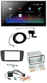 Автомагнитола Pioneer 2DIN DAB, MP3, Bluetooth, USB для Seat Ibiza (с 2008), чёрный