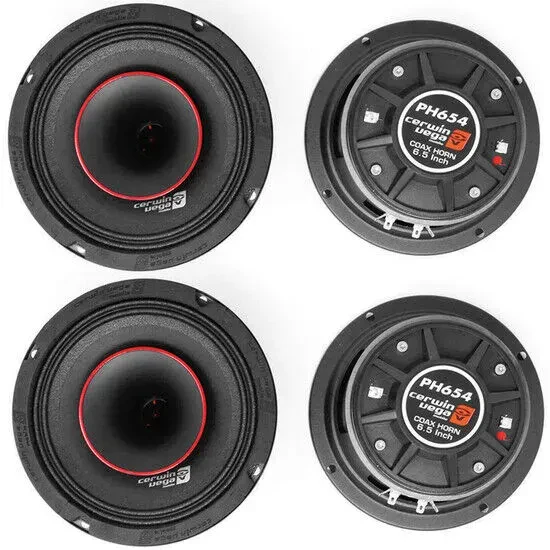Cerwin-Vega PH654 300W RMS 6.5" Coaxial Car Speakers (2-Pairs)