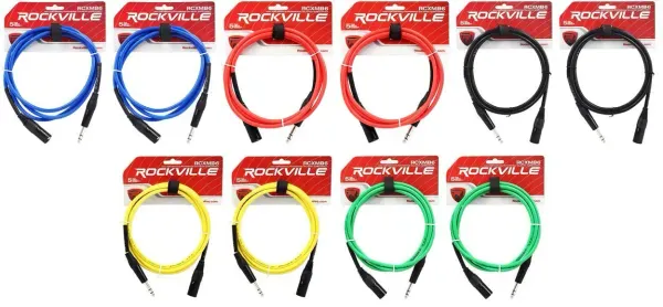 Коммутационный кабель Rockville RCXMB6 Multicolor 1.8 м (10 штук)