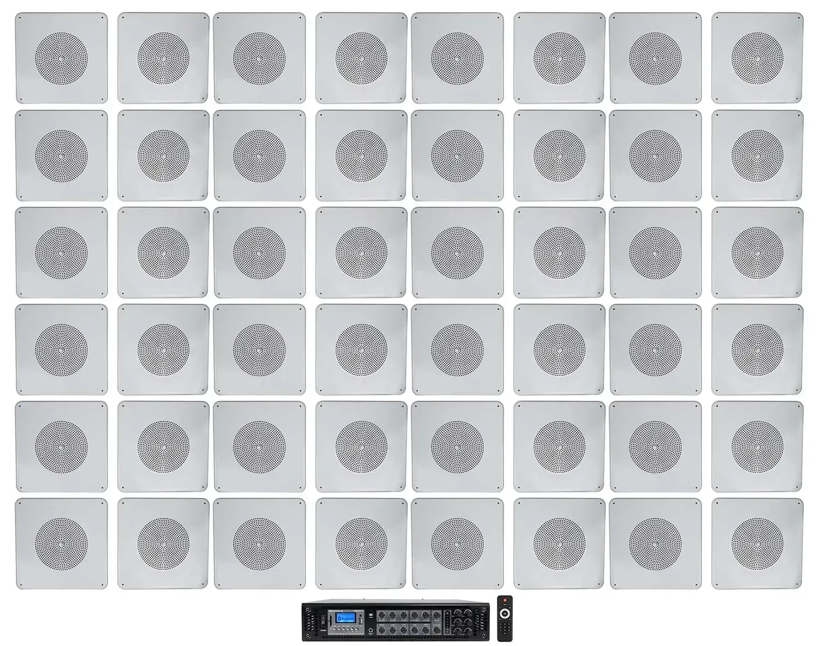Потолочная акустика Rockville RCS350-6+(24) MS81 White с усилителем (48 штук)