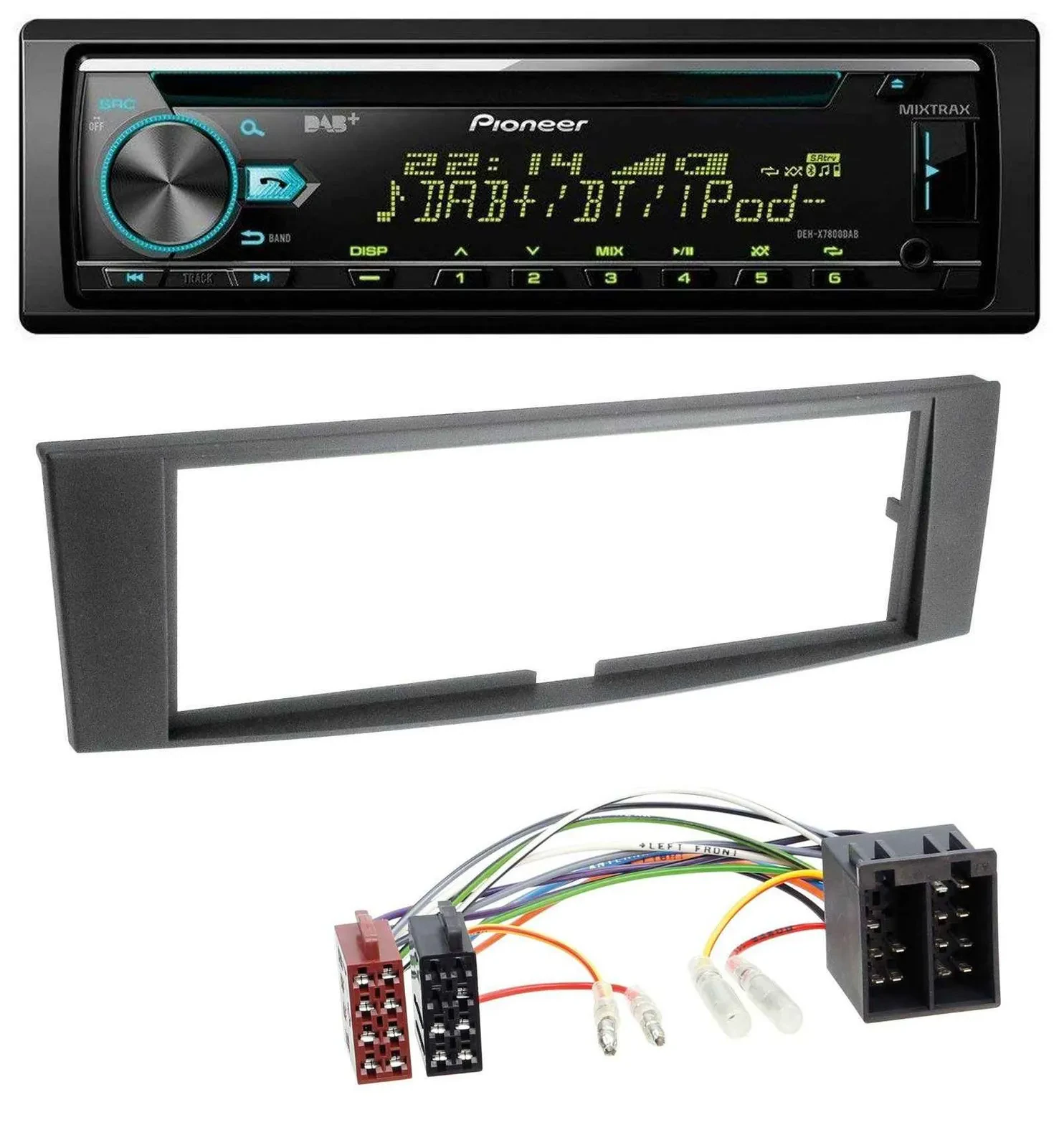 Автомагнитола Pioneer DAB, MP3, CD, USB, Bluetooth для Renault Laguna II (2005–2008)