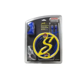 Stinger Select 300W Car Audio Amplifier Wire Kit w/ Blue Twisted RCA & Satin Acc