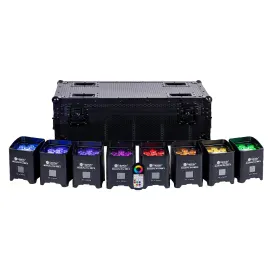 ColorKey CKU-6238-KIT MobilePar Pro Hex 6 Par 8-Pack & Charging Case idjnow
