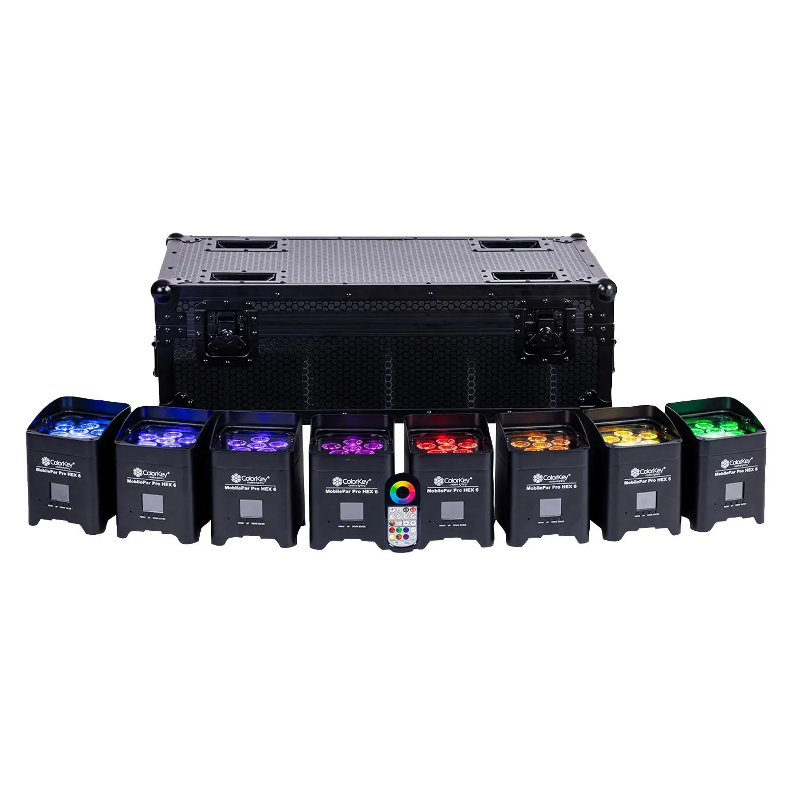 ColorKey CKU-6238-KIT MobilePar Pro Hex 6 Par 8-Pack & Charging Case idjnow