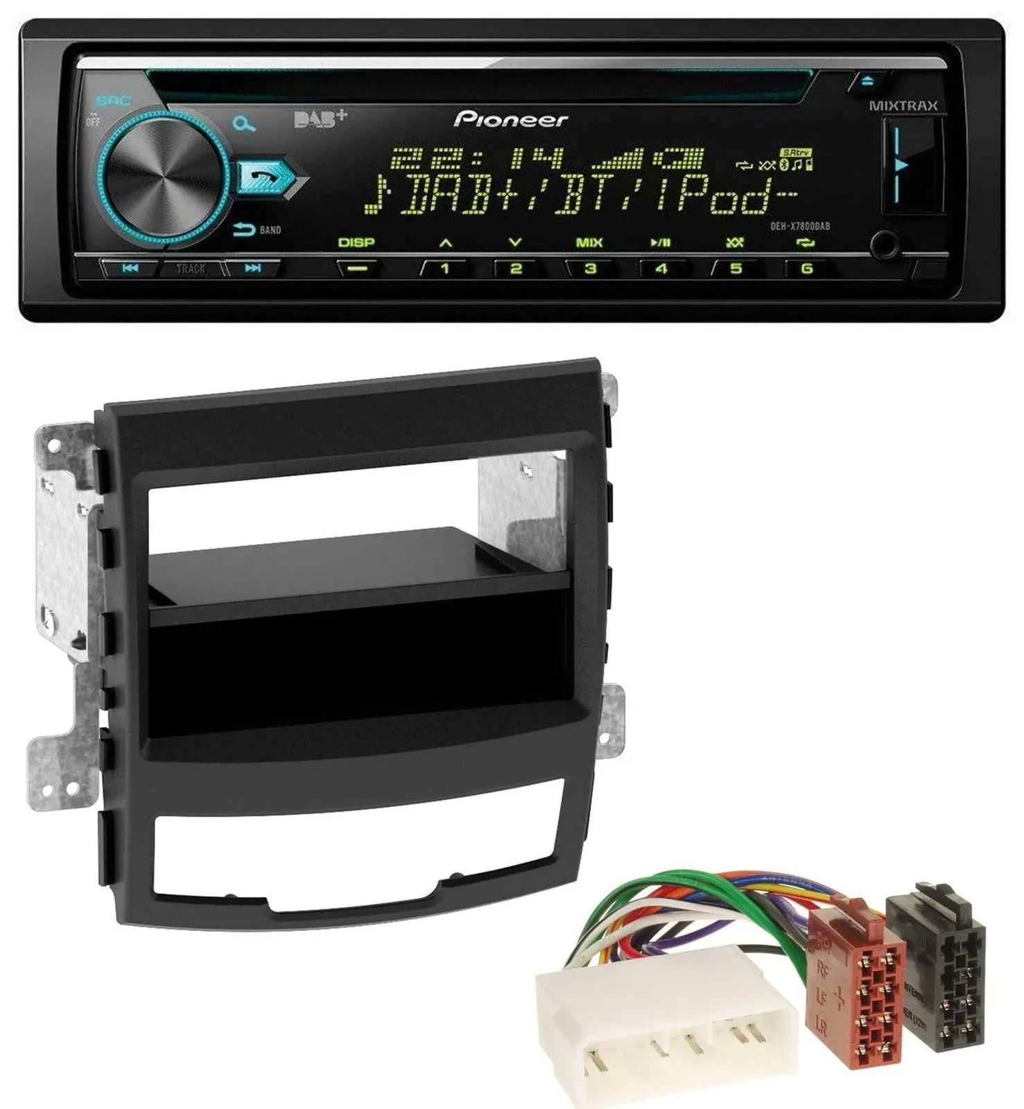 Pioneer DAB MP3 CD USB Bluetooth Autoradio für SsangYong Korando CK 2010-2013