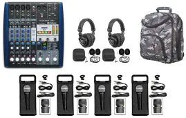 PRESONUS StudioLive AR8 8-Ch Live Sound/Studio Mixer+CAMOPACK+Headphones+Mics