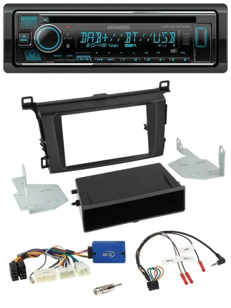 Kenwood Lenkrad Bluetooth DAB USB CD Autoradio für Toyota RAV-4 ab 2013