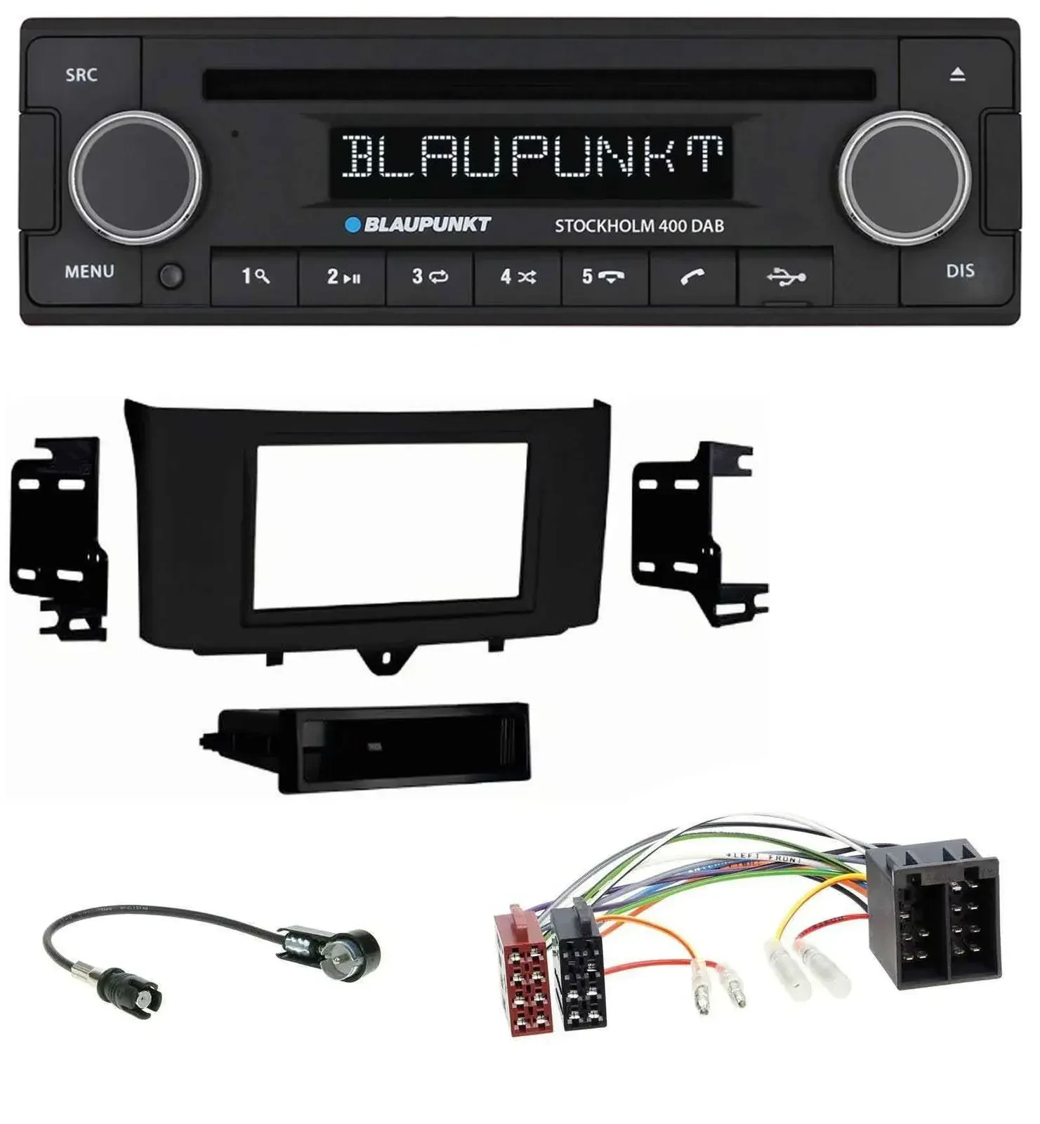 Blaupunkt MP3 Bluetooth DAB CD USB Autoradio für Smart ForTwo (2010-2015)