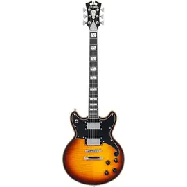 Электрогитара D'Angelico Deluxe Brighton Humbuckers Stopbar Vintage Sunburst