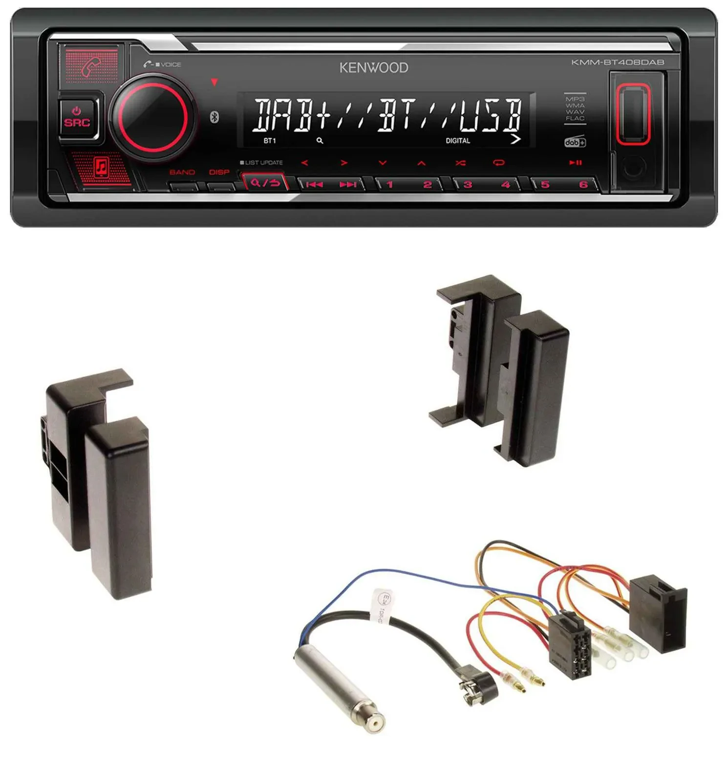Kenwood MP3 Bluetooth USB DAB Autoradio für Audi A4 B5 bis 99 A6 C4 bis 97 A8 D2