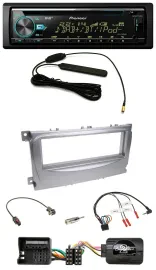 Pioneer CD MP3 Lenkrad DAB USB Autoradio für Ford Galaxy C-Max ab 2007 Focus sil