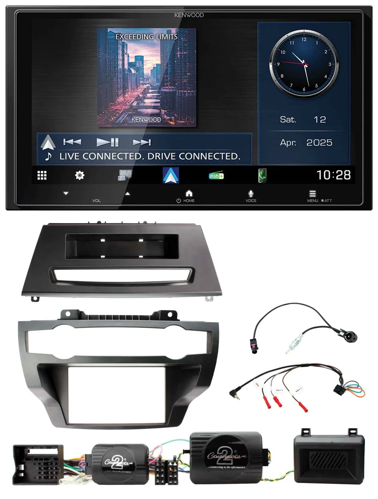 Автомагнитола для BMW X5/X6 (E70/E71, 2007–2013) Kenwood 2DIN, Bluetooth, USB, DAB, управление с руля