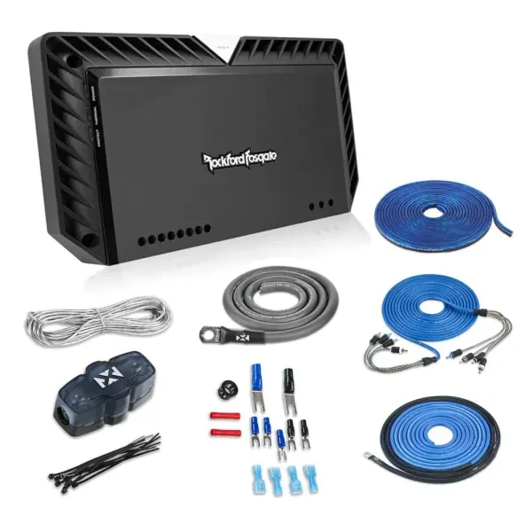 Rockford Fosgate T600-4 600W 4-Channel Car Amplifier w/ Free 4 Gauge Amp Kit