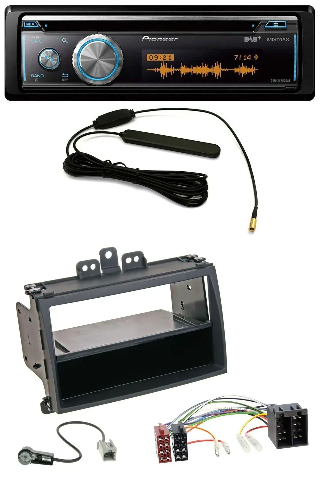 Автомагнитола Pioneer CD USB Bluetooth DAB MP3 для Hyundai i20 (2008–2011)