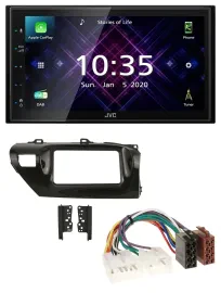 JVC DAB 2DIN MP3 Bluetooth USB Autoradio für Toyota Hilux (2015-2020)