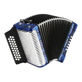Б/У Аккордеон Hohner Corona II диатонический, GCF, перламутровый тёмно-синий