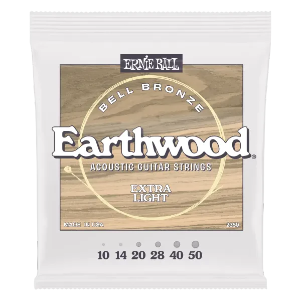 Струны для акустической гитары Ernie Ball 2350 John Mayer Earthwood Bell Bronze Extra Light 10-50