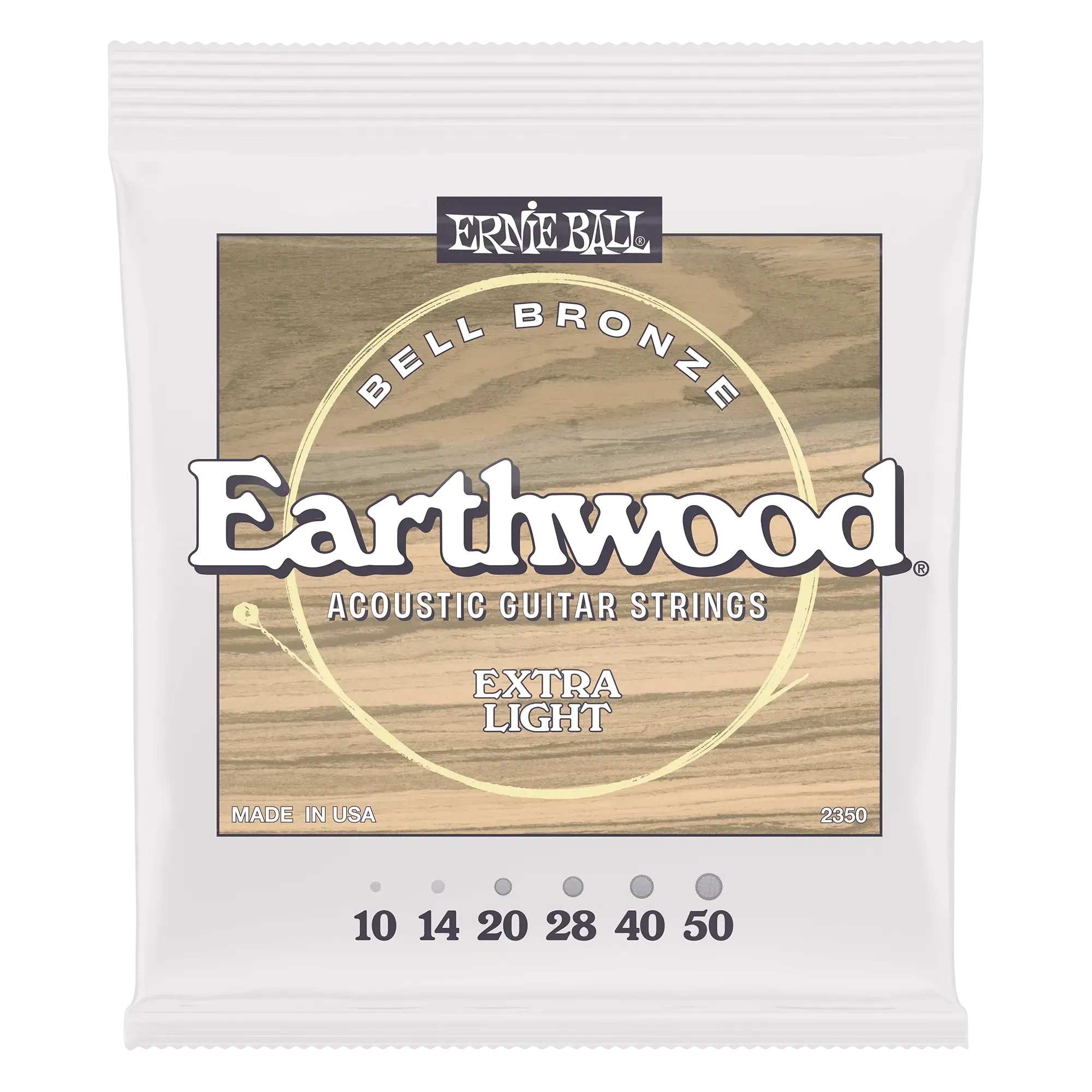 Струны для акустической гитары Ernie Ball 2350 John Mayer Earthwood Bell Bronze Extra Light 10-50