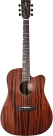 Акустическая гитара Tyma HDC-350M Dreadnought Cutaway Mahogany Natural с чехлом