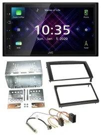 JVC DAB 2DIN MP3 Bluetooth USB Autoradio für Skoda Fabia 2004-2007 6Y Facelift I