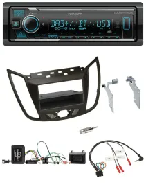 Kenwood Bluetooth Lenkrad DAB USB Autoradio für Ford C-Max Kuga braun