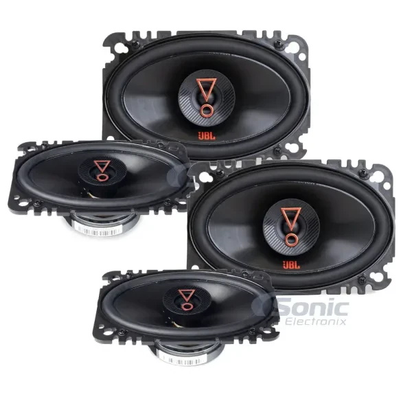(2-Pairs) JBL Stage3 6427140W RMS 4x6” 2-Way Coaxial Car Speakers