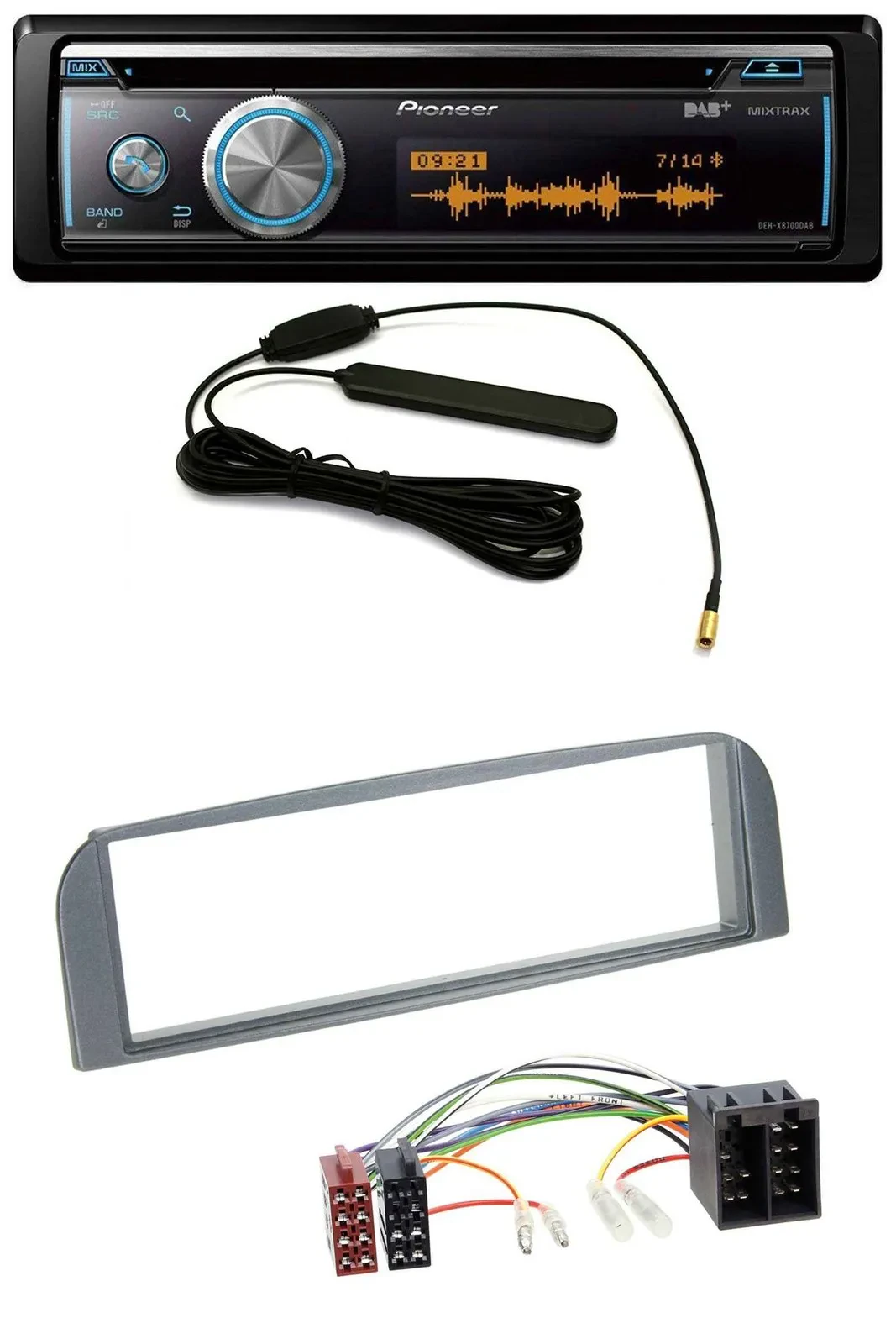 Pioneer CD USB Bluetooth DAB MP3 Autoradio für Alfa Romeo 147, GT - anthrazit